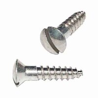 OWS734 #7 X 3/4" Oval Head, Slotted, Wood Screw, Zinc